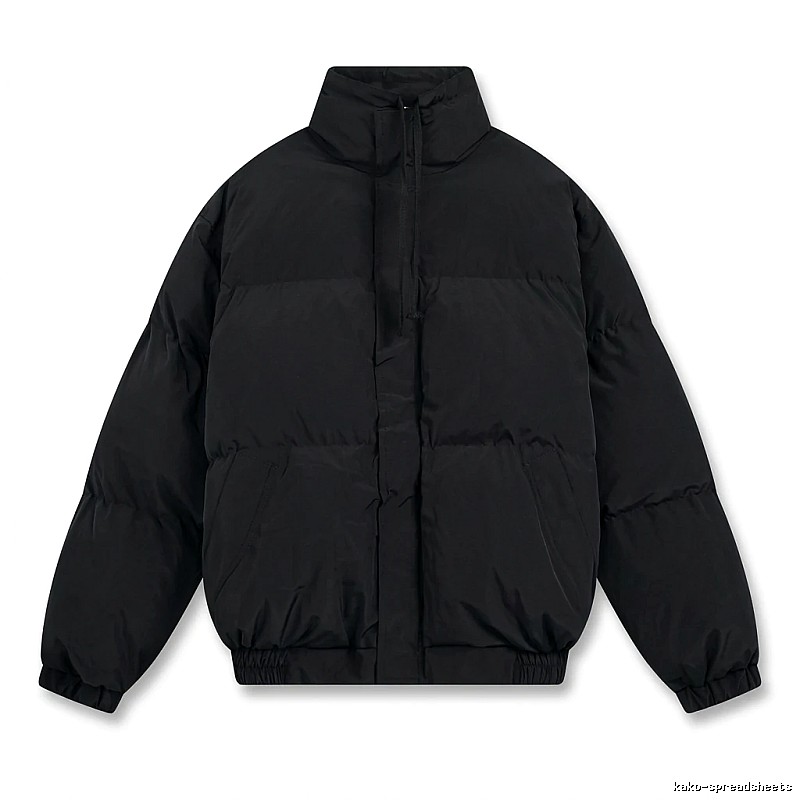 ESSENTIALS minimalist style black cotton-padded jacket
