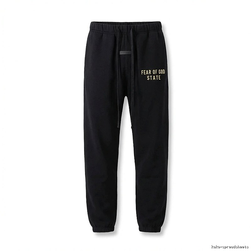 ESSENTIALS minimalist style black sweatpants