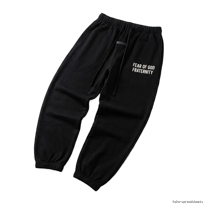 ESSENTIALS minimalist style black sweatpants