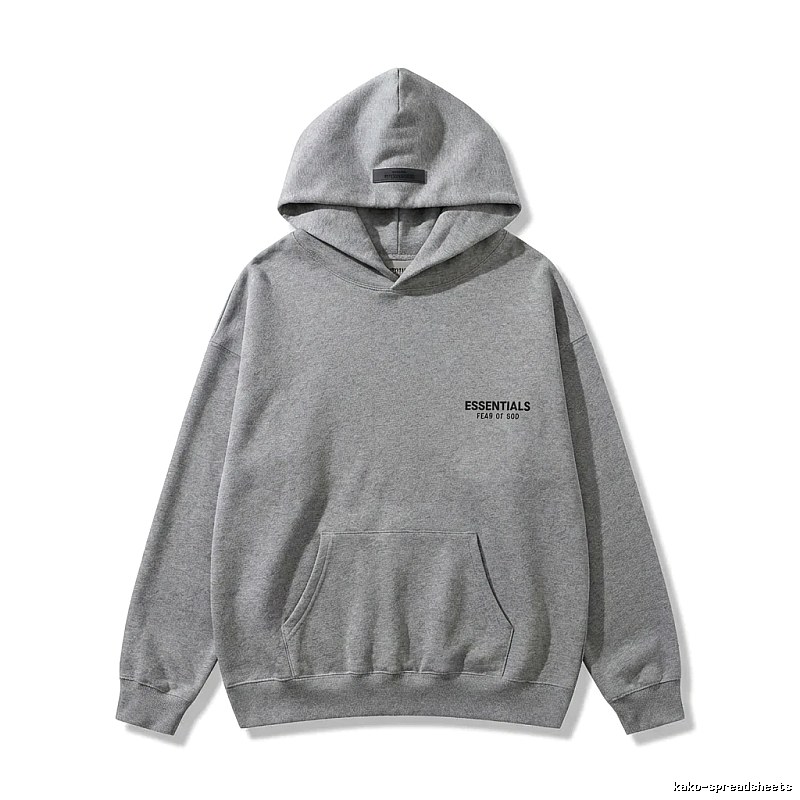 ESSENTIALS minimalist-style grey hoodie