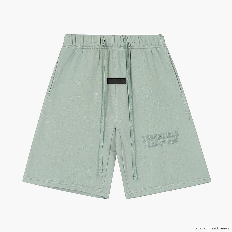ESSENTIALS minimalist style light green shorts