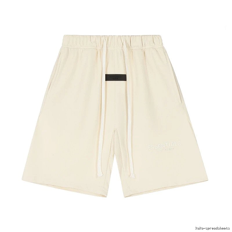 ESSENTIALS minimalist style off-white shorts