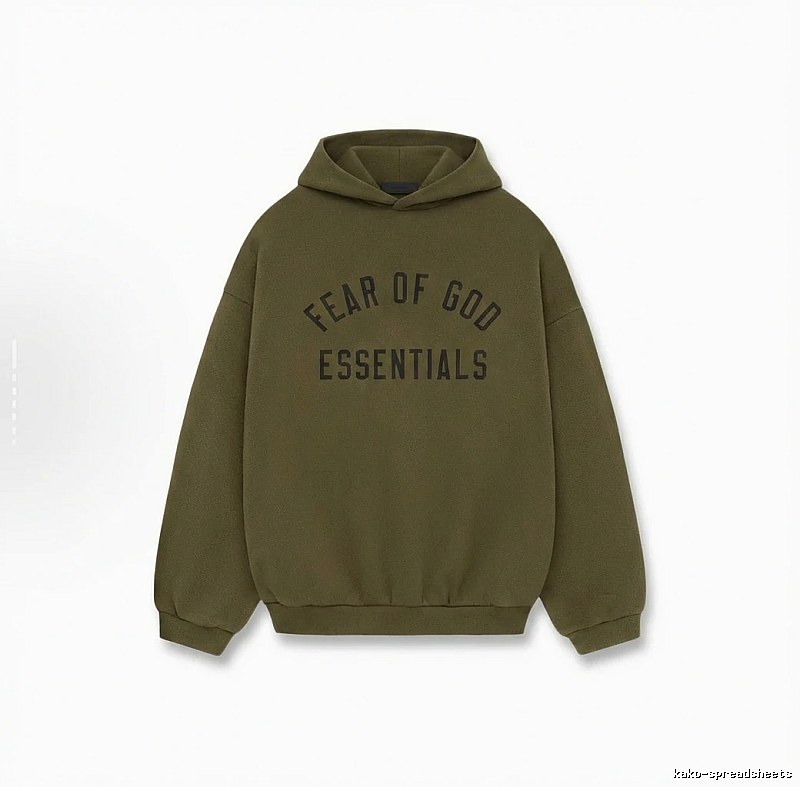 ESSENTIALS minimalist style olive green sweatshirt