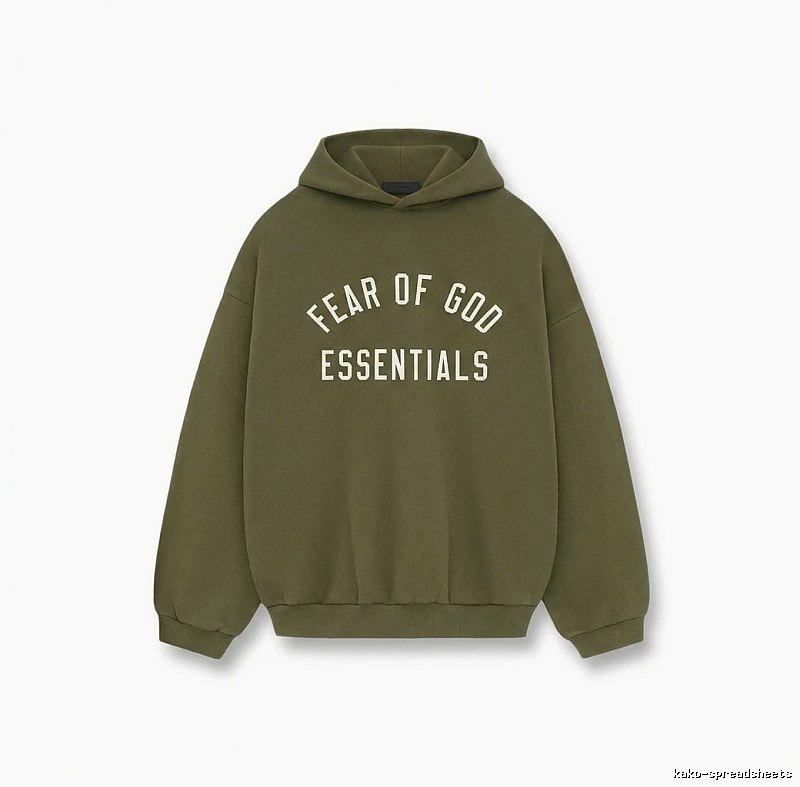 ESSENTIALS minimalist style olive green sweatshirt