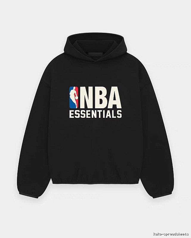 ESSENTIALS NBA-style black hoodie
