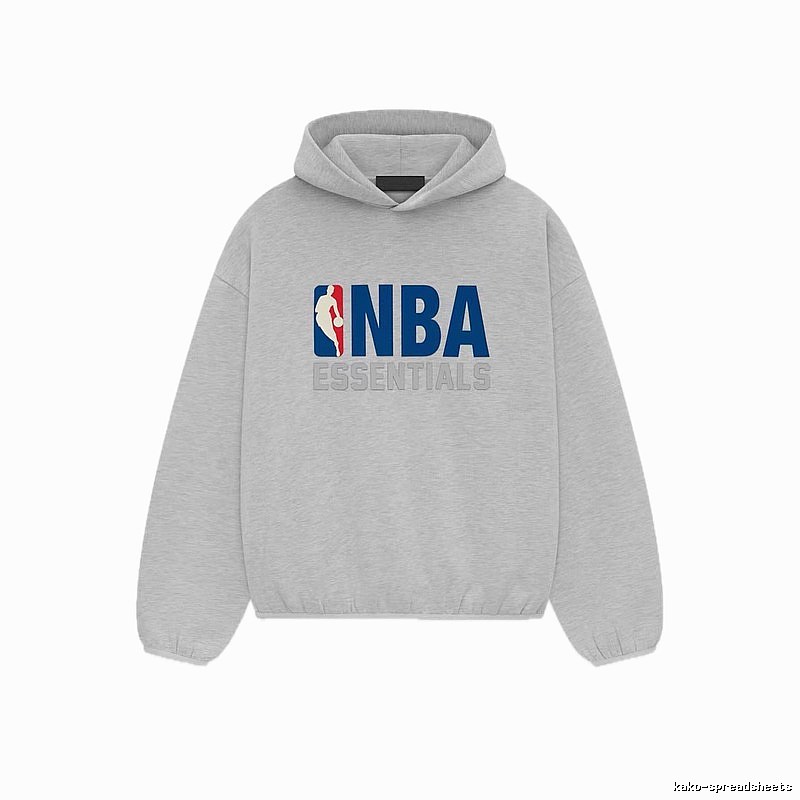 ESSENTIALS NBA-style light gray hoodie