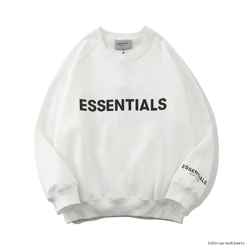 ESSENTIALS Simple Style White Sweatshirt