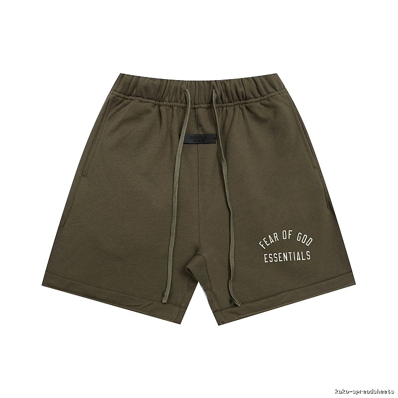 ESSENTIALS trendy brand army green shorts