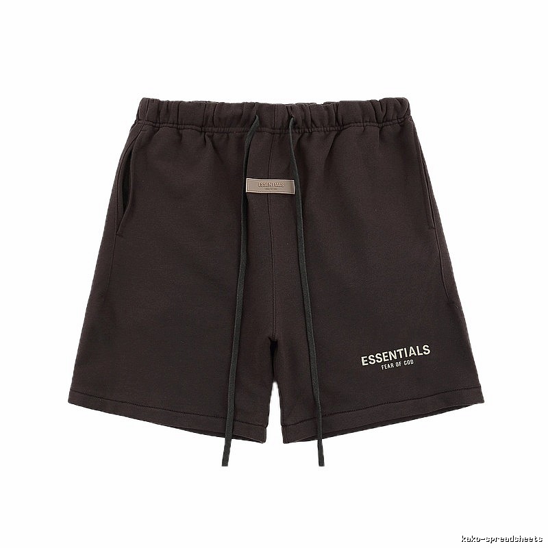 Essentials trendy brand dark coffee shorts