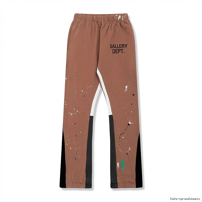 Gallery Dept Graffiti Style Coffee-colored Pants