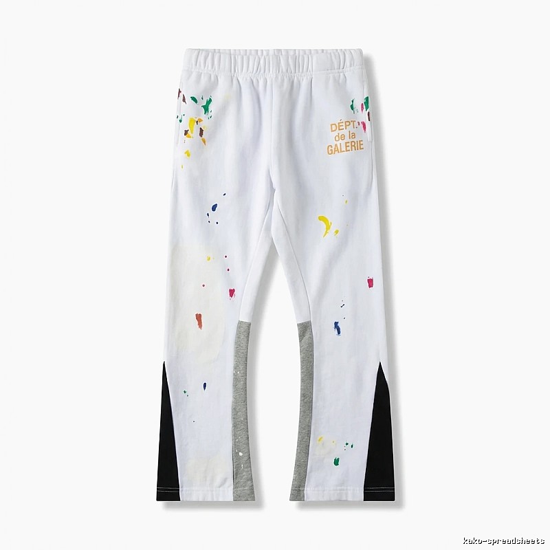 Gallery Dept Graffiti Style White Long Trousers