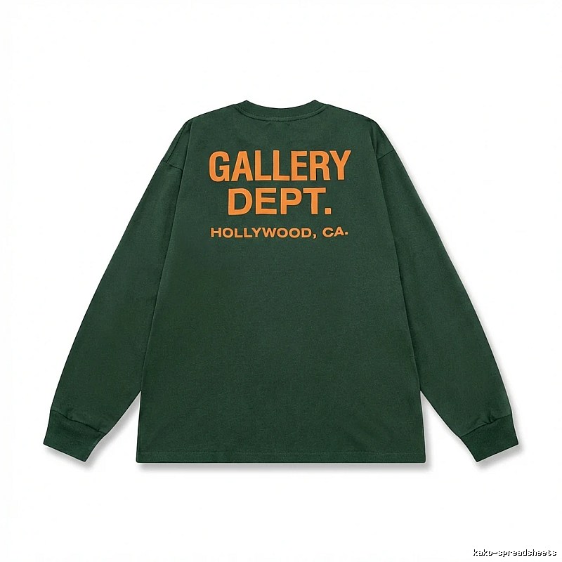 Gallery Dept Retro Style Dark Green Long-sleeve Shirt