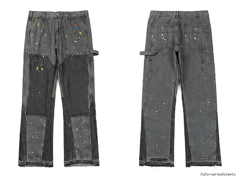 Gallery Dept. Stitched Graffiti Style Grey Pants