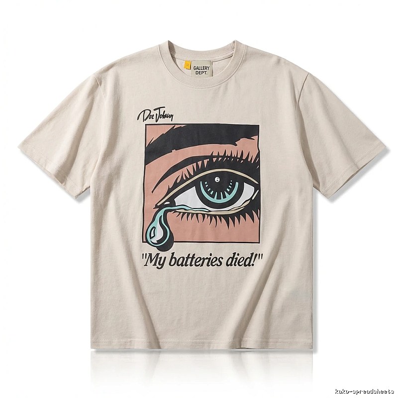 Gallery Dept Tearful Print Light Beige T-shirt
