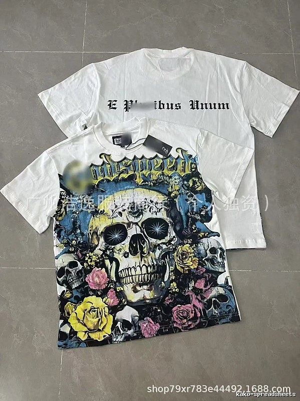 GOD Skull Print Dark Style White T-Shirt