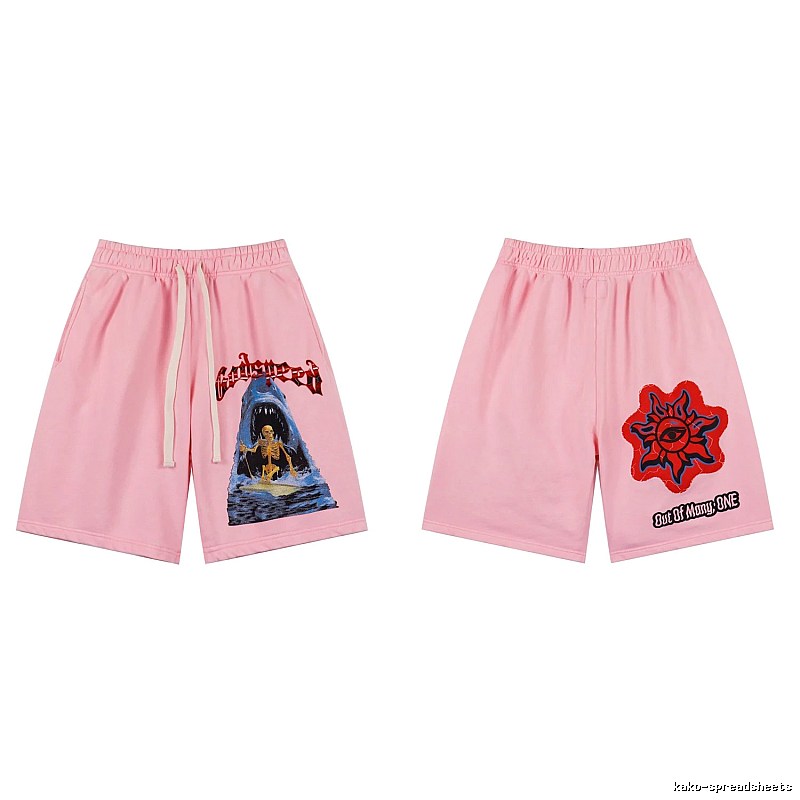 Godspeed Skull Print Street Style Pink Shorts