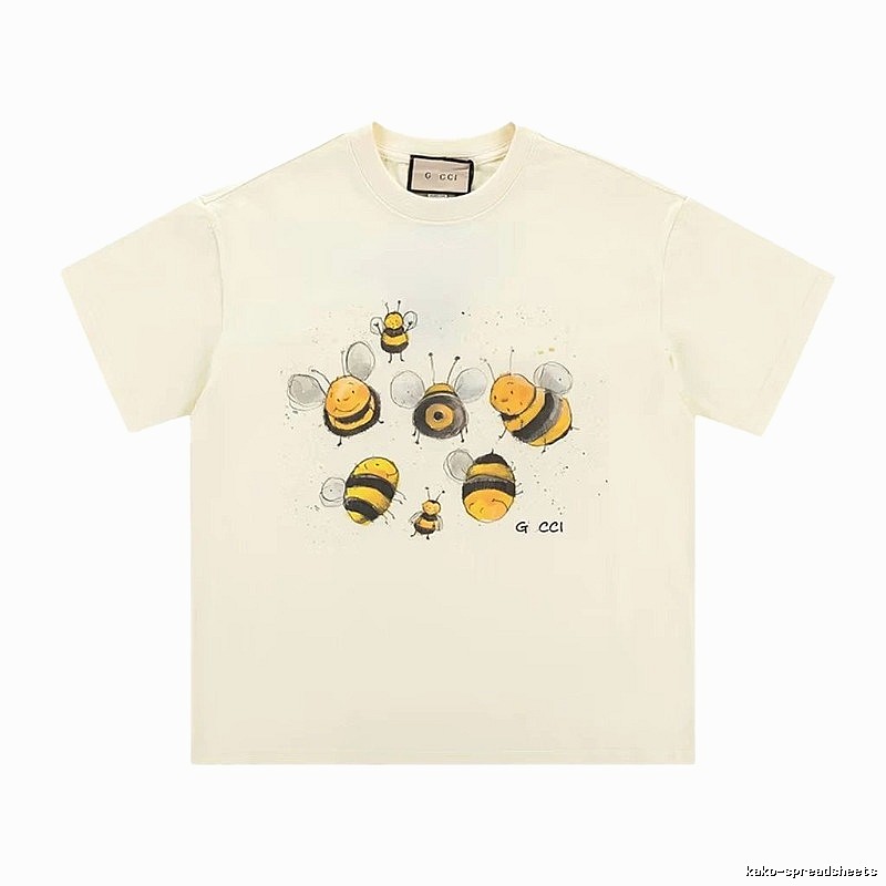 Gucci Bee Graffiti Casual Style Off-white T-shirt