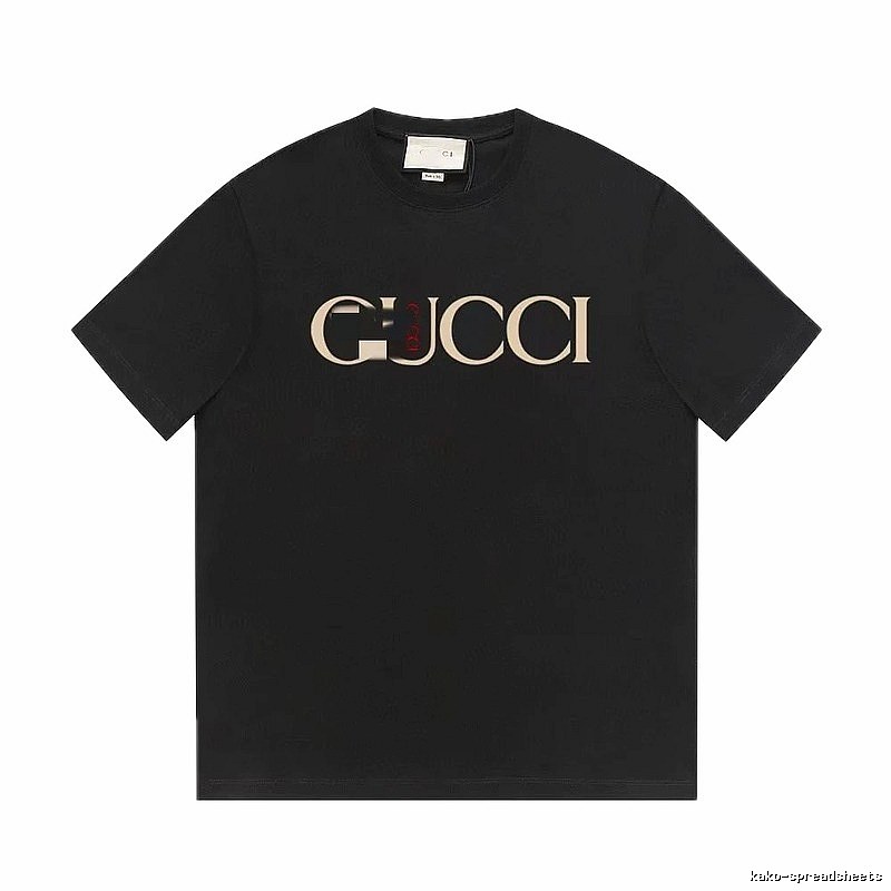 Gucci Classic Print Vintage Style Black T-Shirt