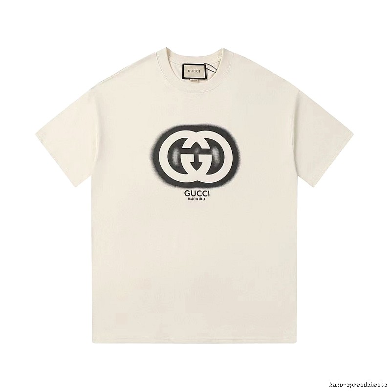 Gucci Double G Print Vintage Style Off-white T-shirt