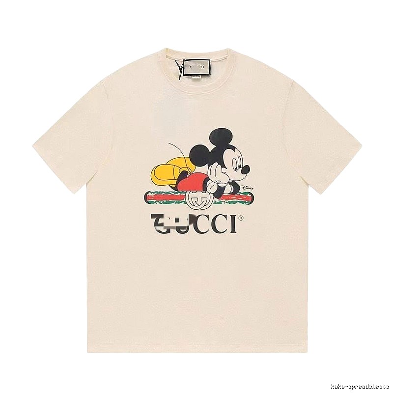 Gucci x Disney Mickey Mouse Co-branded Casual Off-white T-shirt