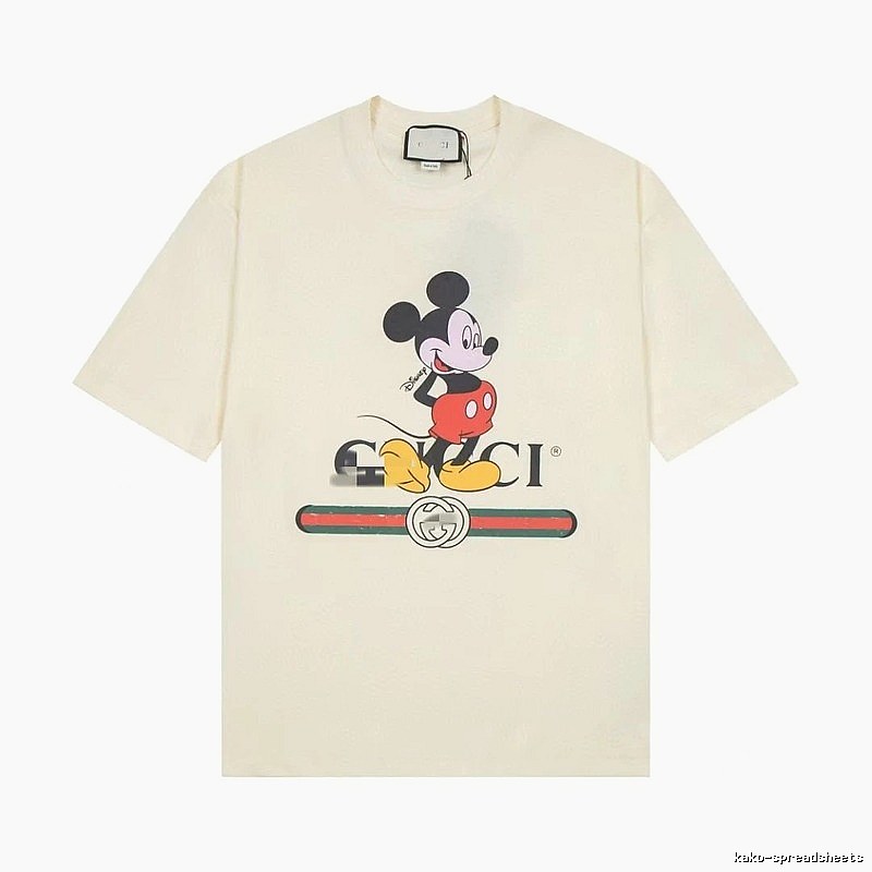 Gucci x Mickey Mouse Co-branded Vintage Style Off-white T-shirt