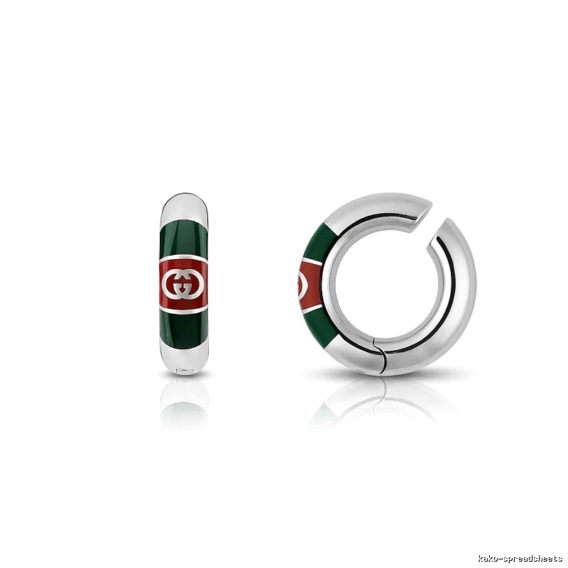 Gucci's classic red and green earrings.