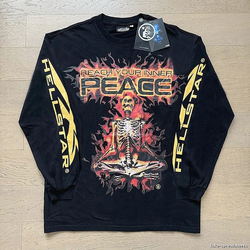 Hellstar Flame Skull Style Black T-shirt