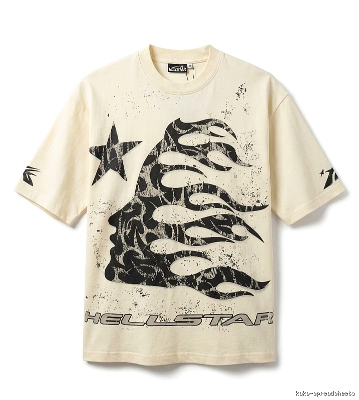 Hellstar Flame Wind Beige T-shirt