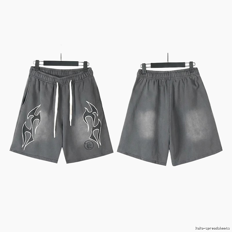 Hellstar Flame Wind Grey Shorts