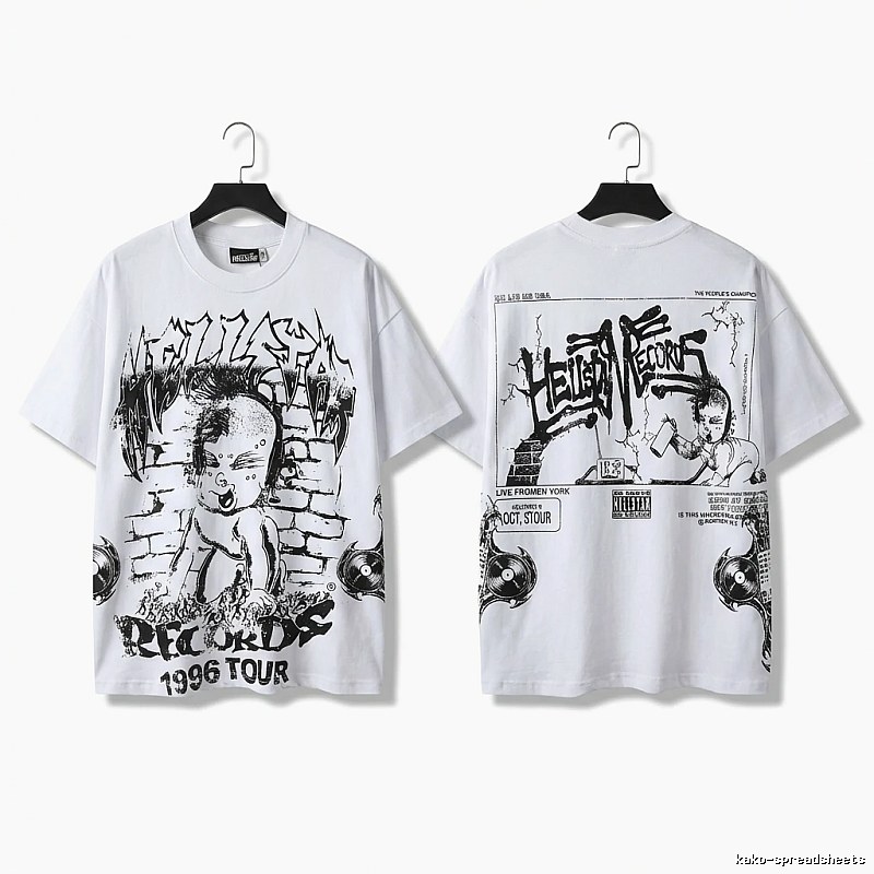 Hellstar graffiti-style white T-shirt