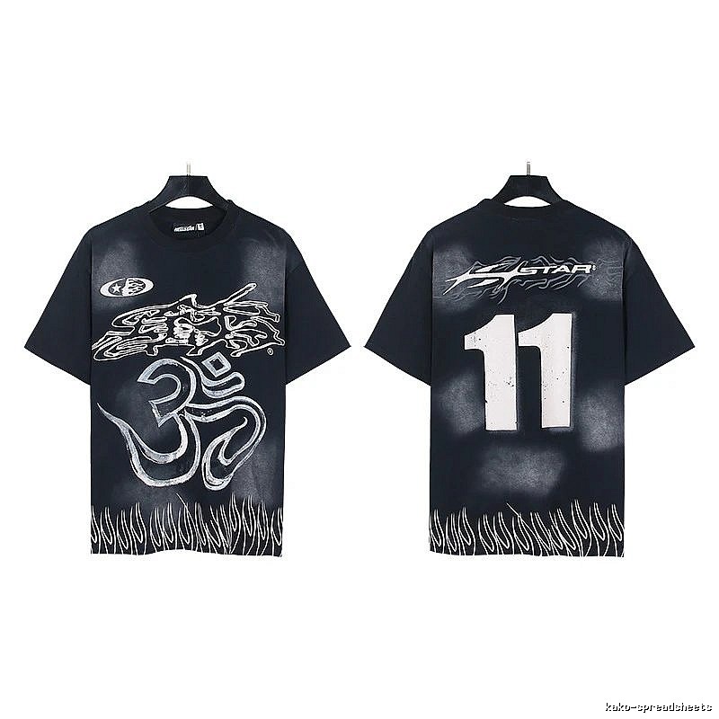Hellstar No.11 Printed Street Style Black T-Shirt
