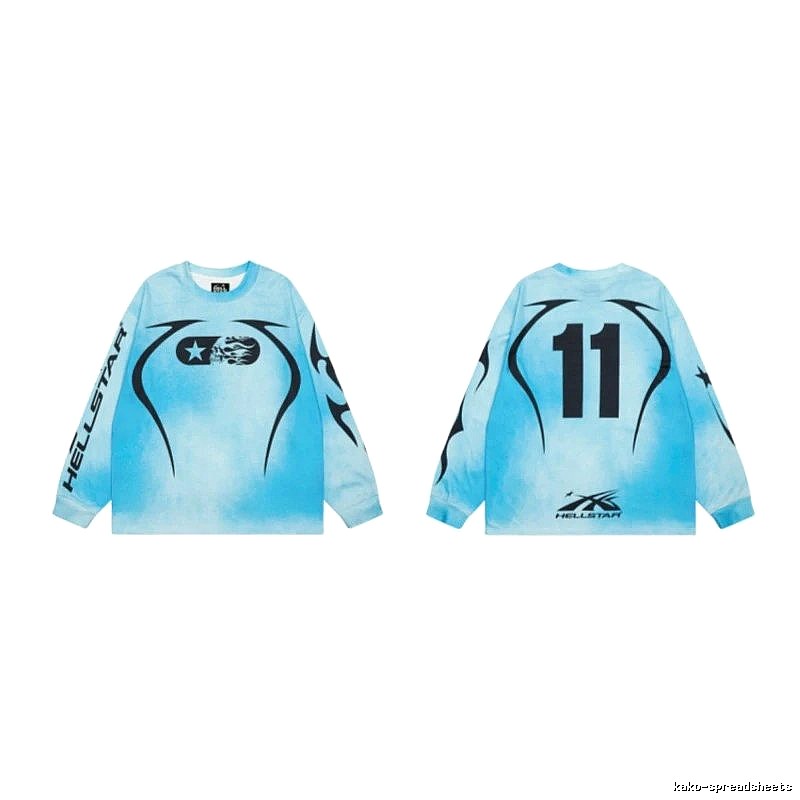 Hellstar No.11 Street Style Tie-dye Blue Long Sleeve