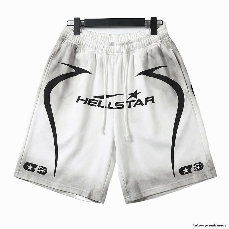 Hellstar Trendy Style White Shorts
