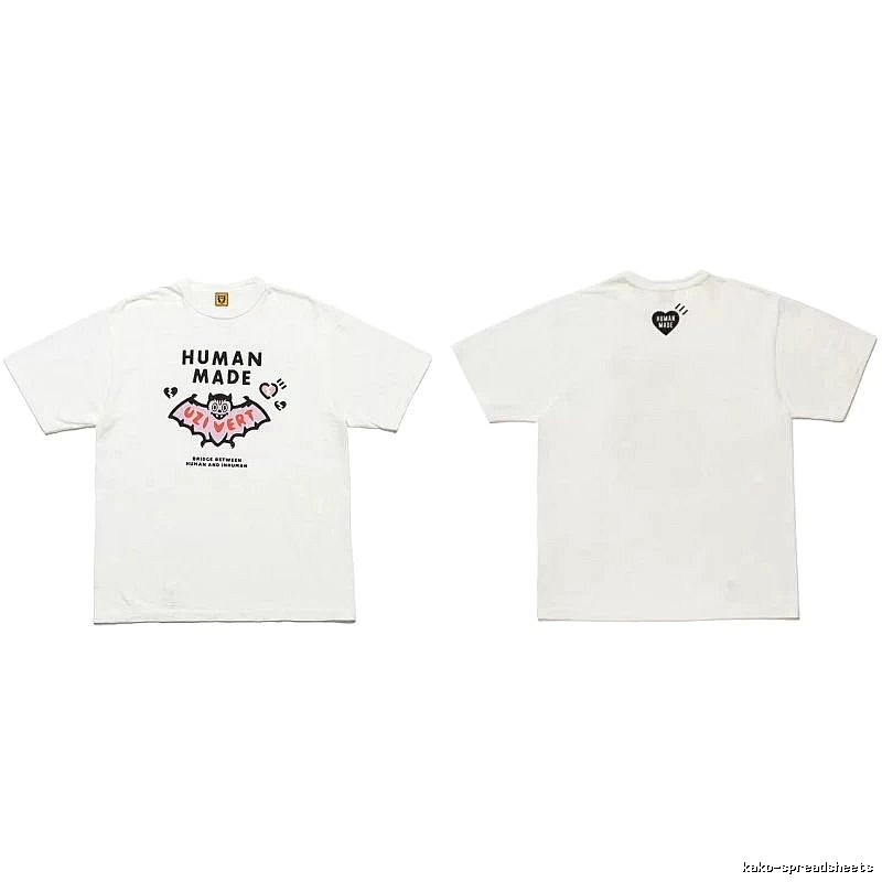 Human Made Casual Heart logo T-shirt Black Green Human for Comfortable Styling