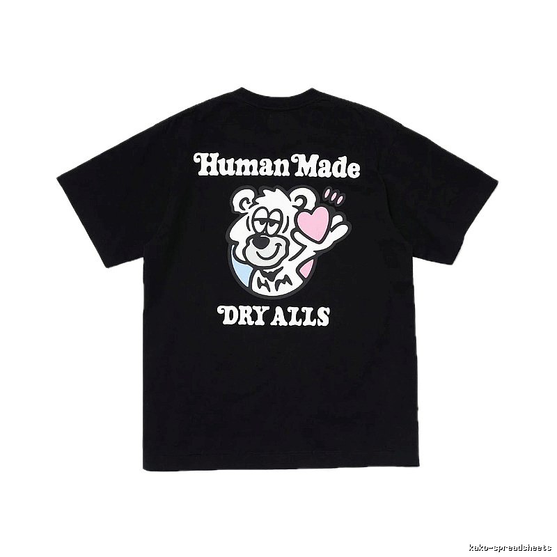HUMAN MADE EDRYALLS Cartoon Print Black T-shirt