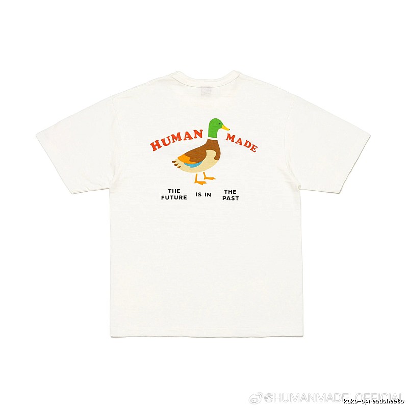 HUMAN MADE Green Duck Print Vintage Off-white T-shirt
