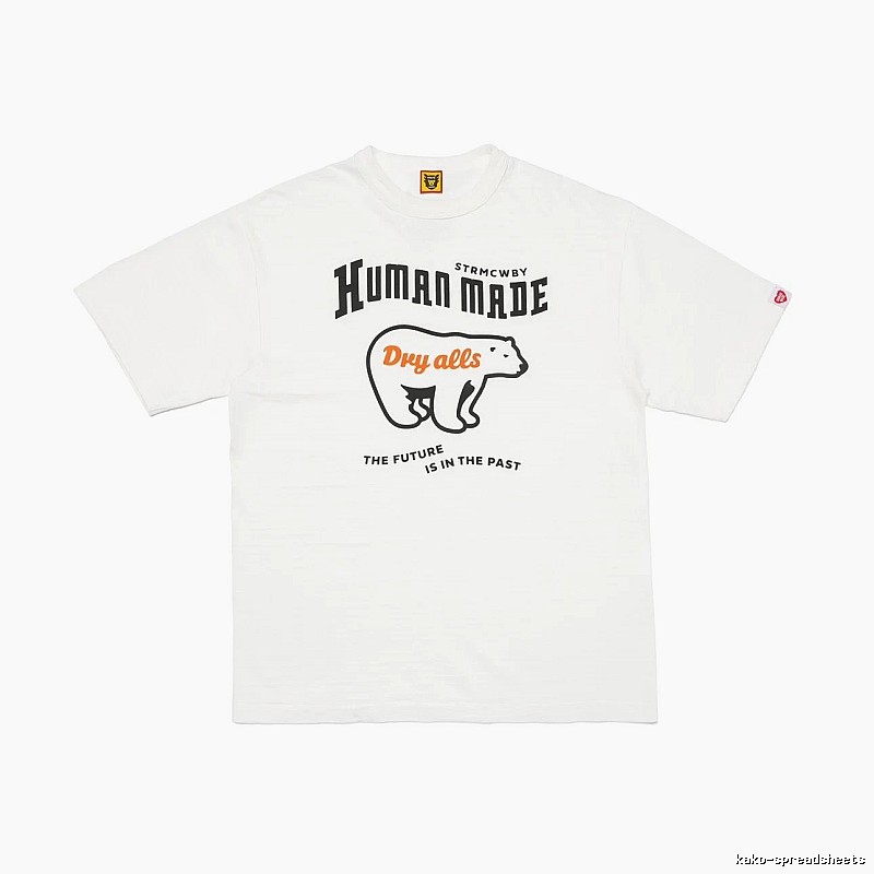 HUMAN MADE Polar Bear Print Vintage White T-Shirt