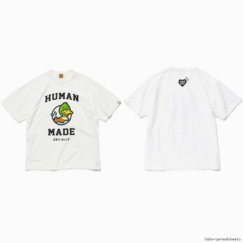 Human Made Weekend Heart logo T-shirt Black Green Human for Weekend Wear