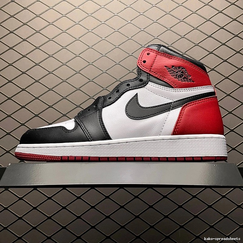 Jordan Black, White and Red Basketball High-Tops Defined by Sculpted Sole
