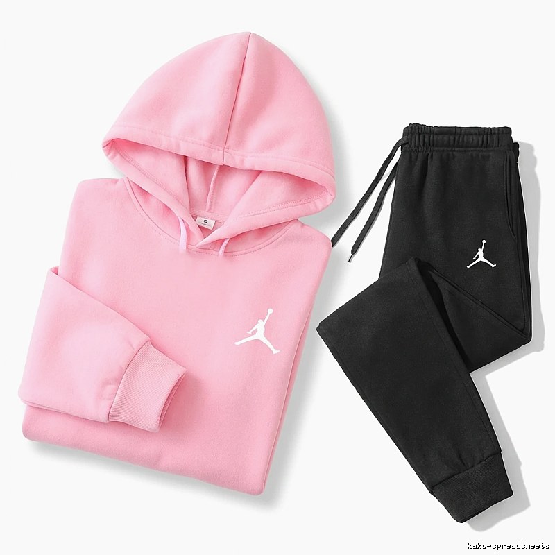 Jordan sporty pink and black suit