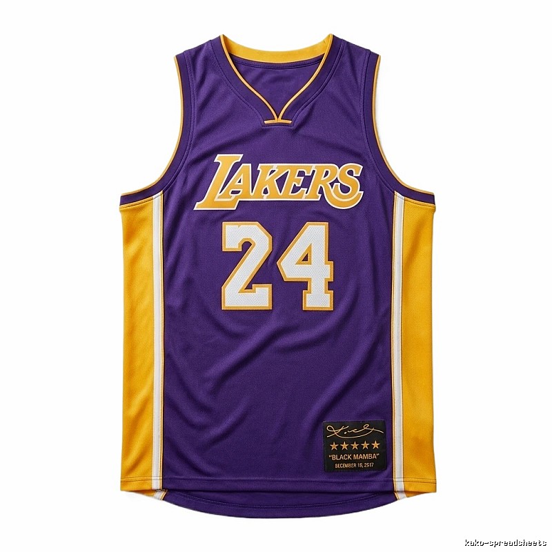 Kobe Lakers No. 24 basketball jersey