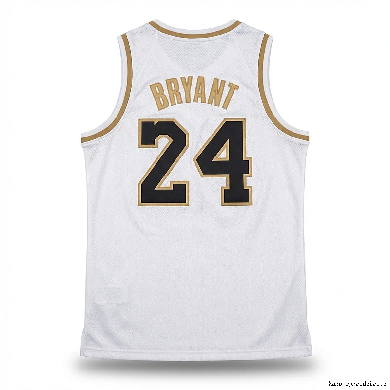 Kobe No. 24 retro-style white jersey