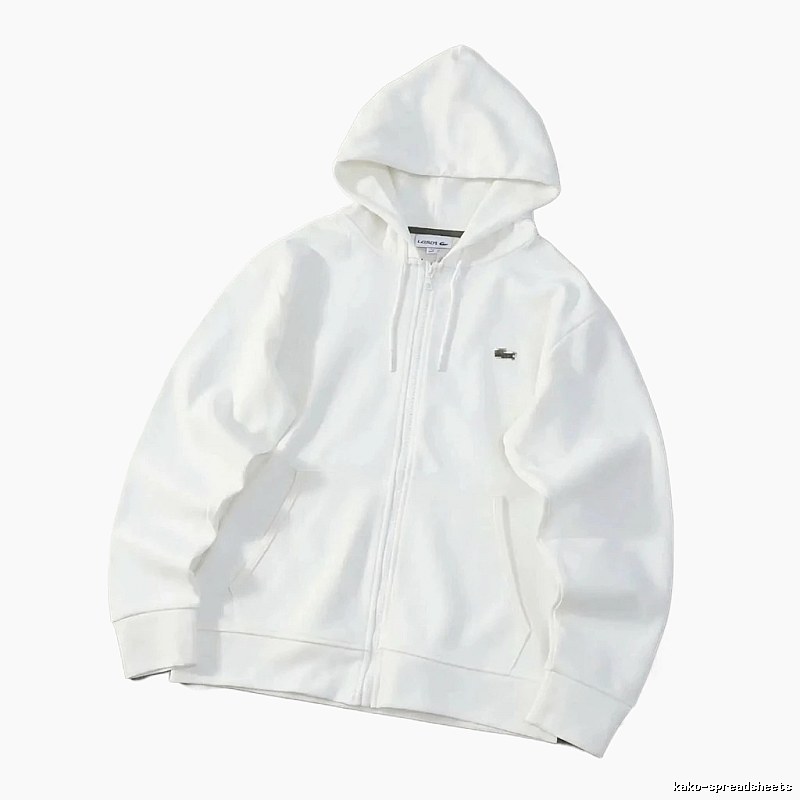 Lacoste simple-style white hoodie