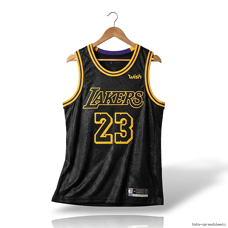 LBJ Lakers retro black jersey