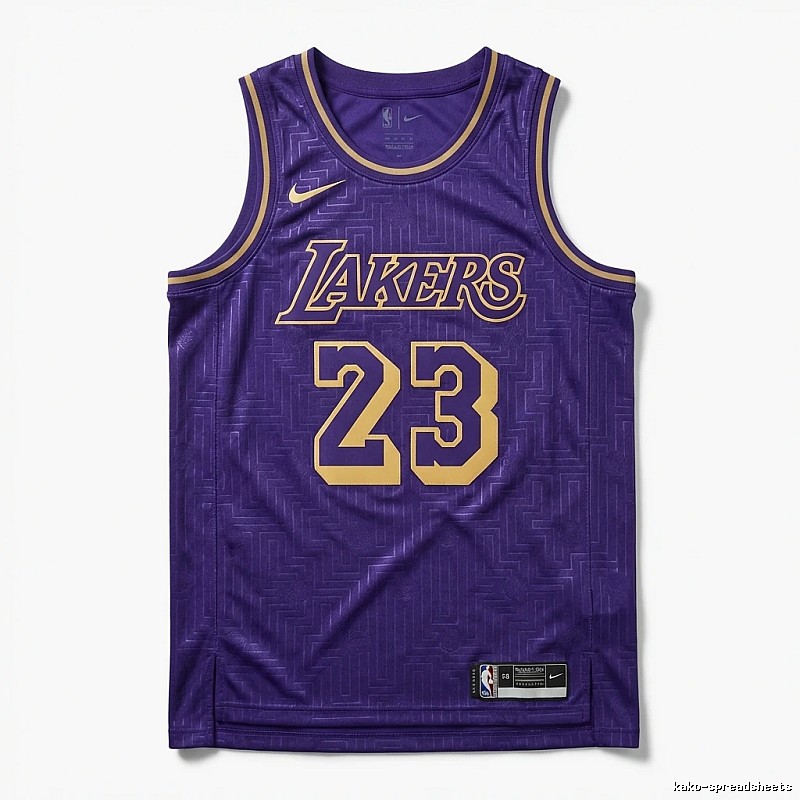 LBJ Lakers retro purple jersey