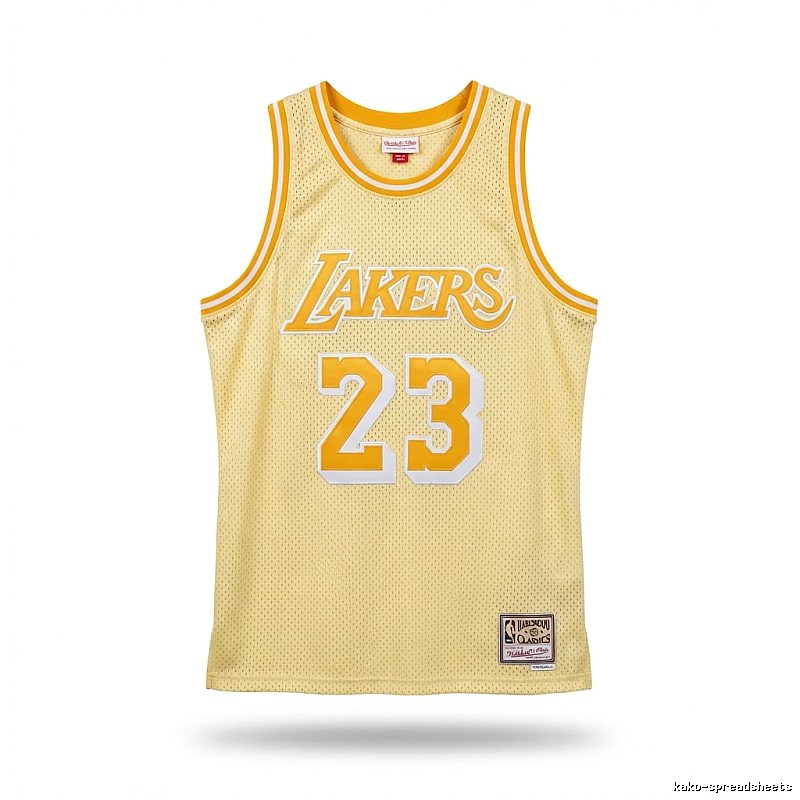 LBJ Lakers retro yellow jersey