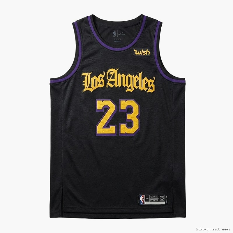 LBJ No.23 black-purple basketball jersey