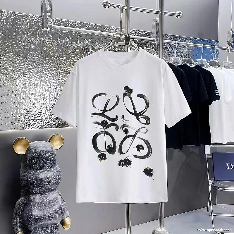 LOEWE x Hayao Miyazaki Collaboration Graffiti-Style White Short-Sleeve T-Shirt