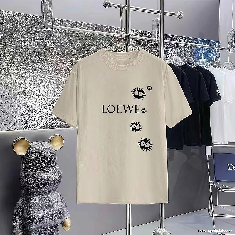 LOEWE x My Neighbor Totoro Collaboration Casual-style Beige Short-sleeve T-shirt