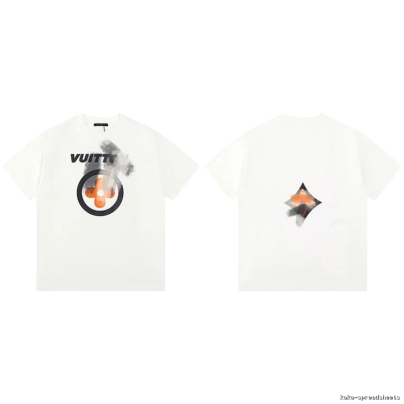 Louis Vuitton Blurred Monogram Trendy & Cool White T-Shirt